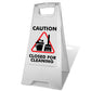 Caution Closed For Cleaning White A-Frame
