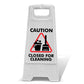Caution Closed For Cleaning White A-Frame