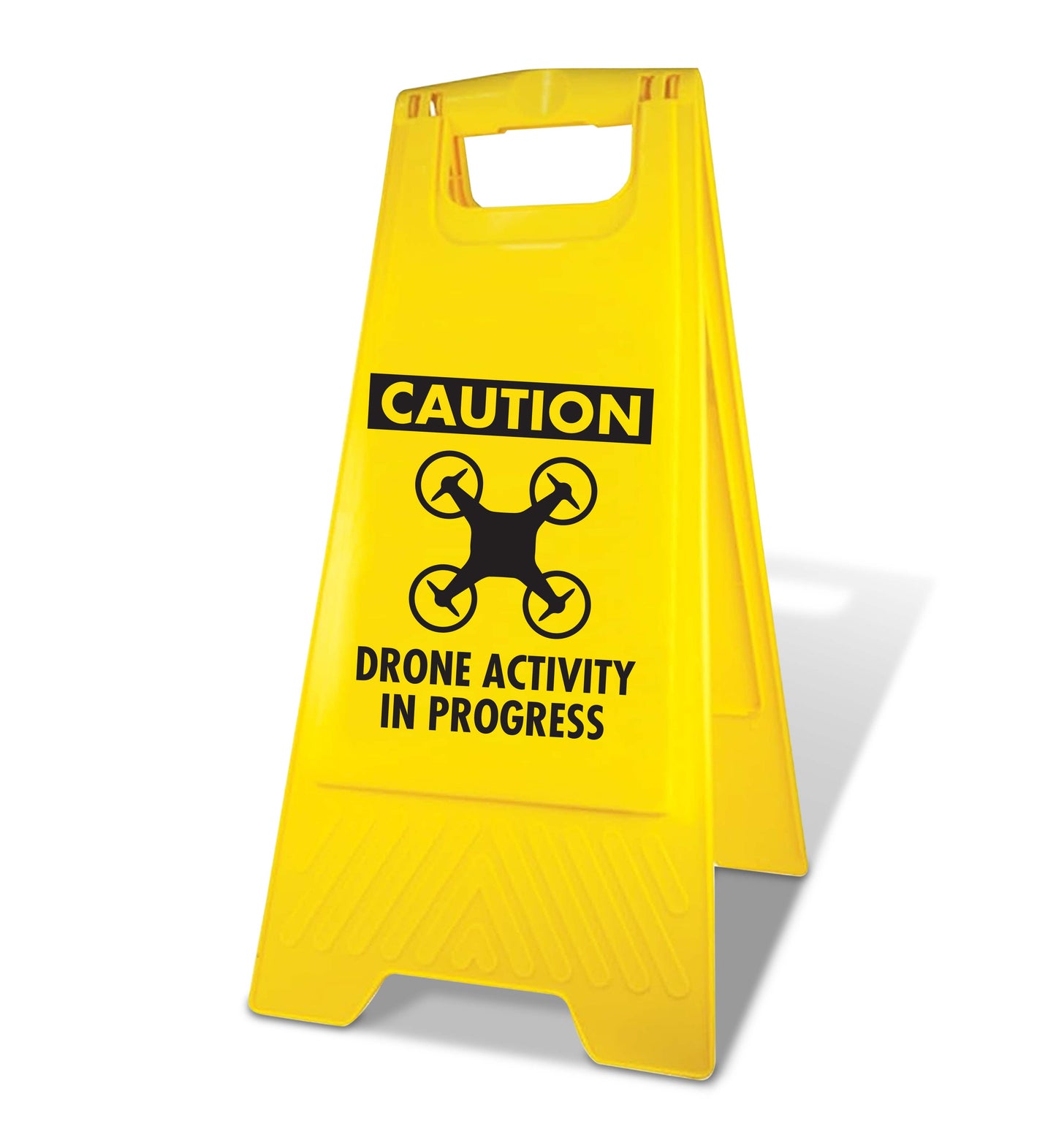Yellow A-Frame - Caution Drone Activity In Progress