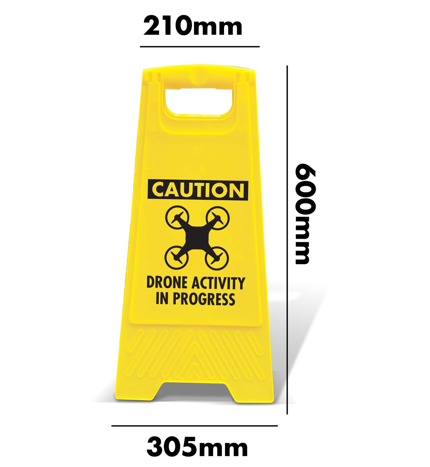 Yellow A-Frame - Caution Drone Activity In Progress