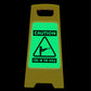 Glow In The Dark - Yellow A-Frame - Caution Fire In The Hole