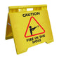 Caution Fire In The Hole - Evarite A-Frame Sign