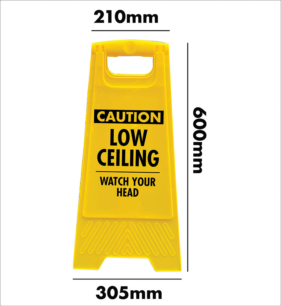 Yellow A-Frame - Caution Low Ceiling