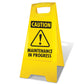 Yellow A-Frame - Caution Maintenance In Progress Symbol