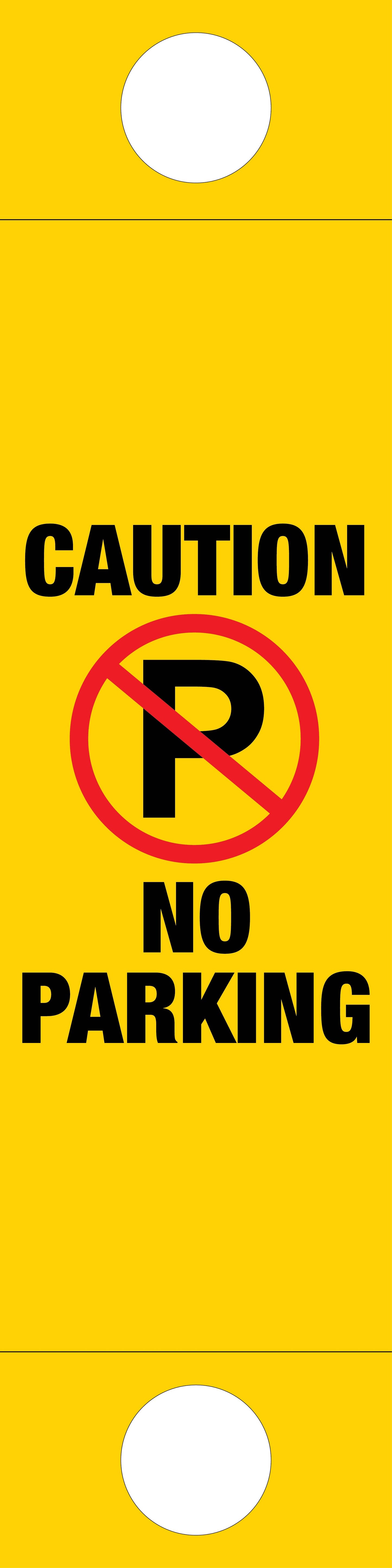 Caution No Parking - Corflute Bollard Traffic Signs