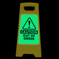 Glow In The Dark - Yellow A-Frame - Caution Out Of Order