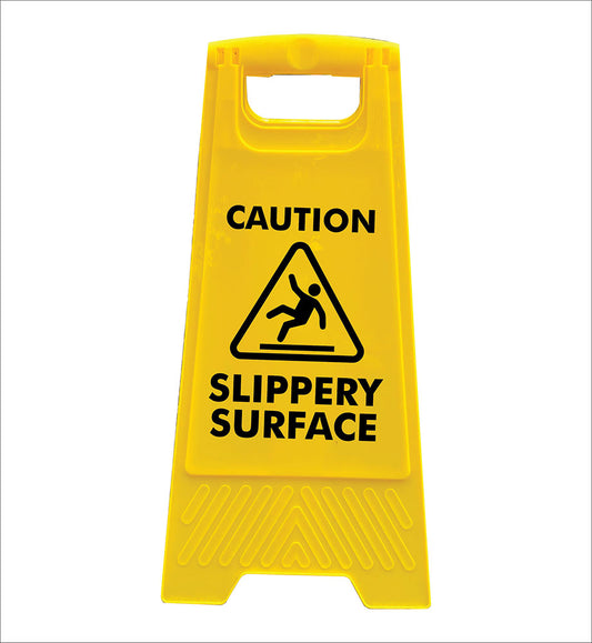 Yellow A-Frame - Caution Slippery Surface