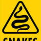 Caution Snakes - Corflute Bollard Traffic Signs