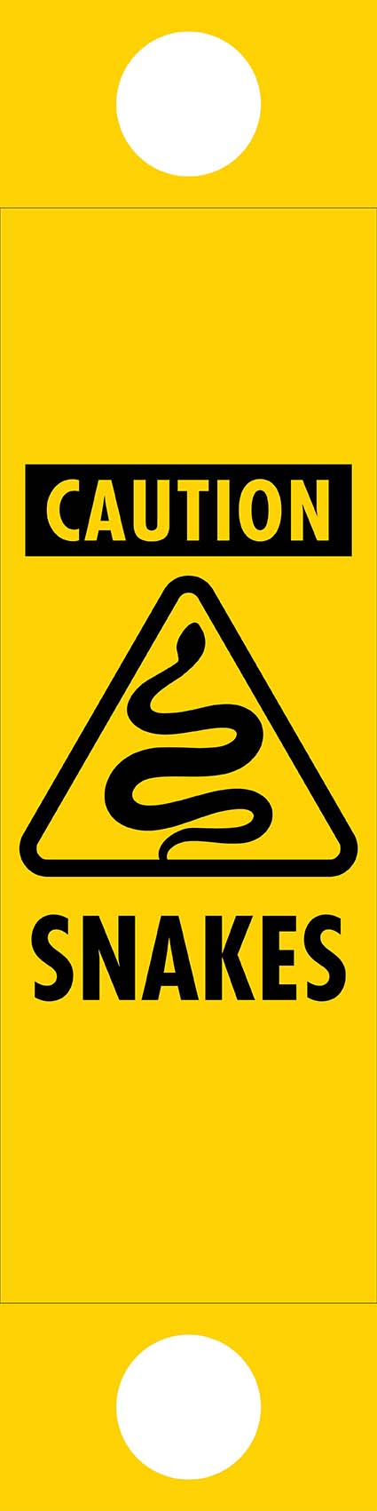 Caution Snakes - Corflute Bollard Traffic Signs