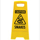 Yellow A-Frame - Caution Snakes