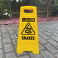 Yellow A-Frame - Caution Snakes