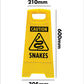 Yellow A-Frame - Caution Snakes