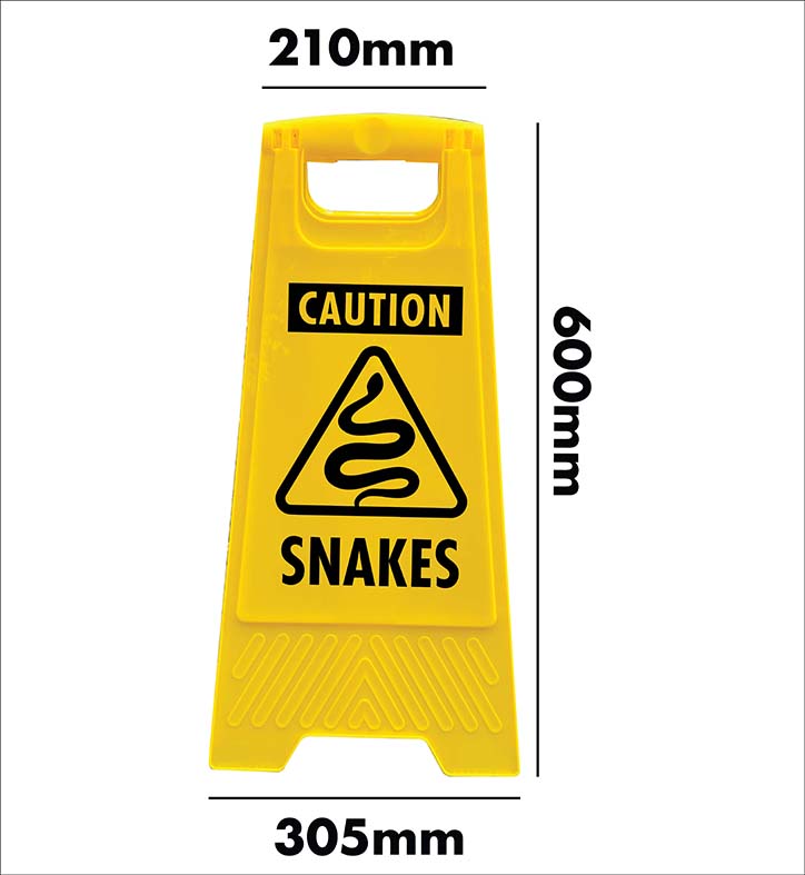 Yellow A-Frame - Caution Snakes