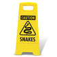 Yellow A-Frame - Caution Snakes