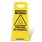 Yellow A-Frame - Caution Spraying In Progress