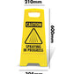 Yellow A-Frame - Caution Spraying In Progress