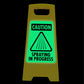 Glow In The Dark - Yellow A-Frame - Caution Spraying In Progress