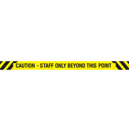 Caution Staff Only Beyond This Point - Floor Sticker
