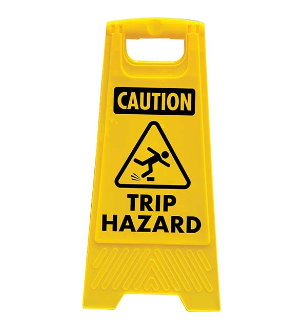 Yellow A-Frame - Caution Trip Hazard