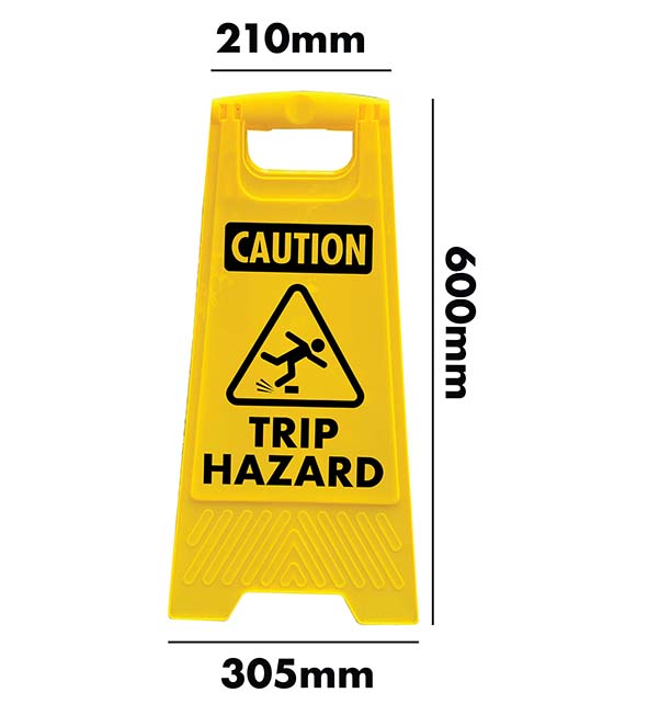 Yellow A-Frame - Caution Trip Hazard