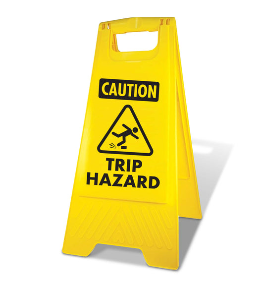 Yellow A-Frame - Caution Trip Hazard