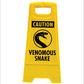 Yellow A-Frame - Caution Venomous Snake