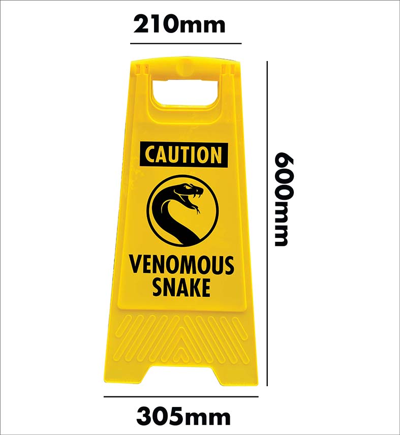 Yellow A-Frame - Caution Venomous Snake