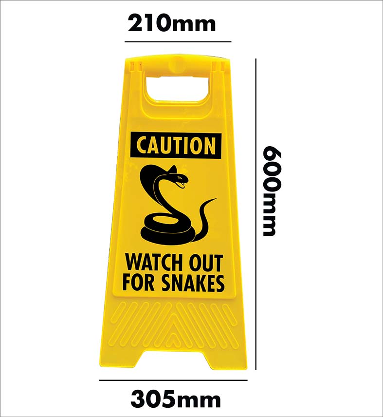 Yellow A-Frame - Caution Watch Out For Snakes