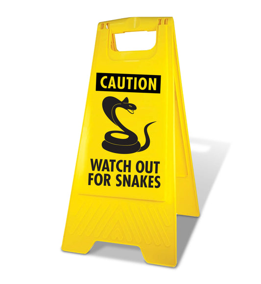 Yellow A-Frame - Caution Watch Out For Snakes