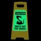 Glow In The Dark - Yellow A-Frame - Caution Watch Out For Snakes