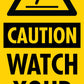 Caution Watch Your Step - Corflute Bollard Traffic Signs