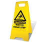 Yellow A-Frame - Caution Watch Your Step