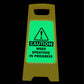 Glow In The Dark - Yellow A-Frame - Caution Weed Spraying