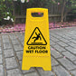 Yellow A-Frame - Caution Wet Floor