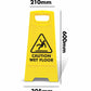 Yellow A-Frame - Caution Wet Floor Black