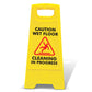 Yellow A-Frame - Caution Wet Floor - Cleaning In Progress
