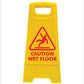 Yellow A-Frame - Caution Wet Floor Red