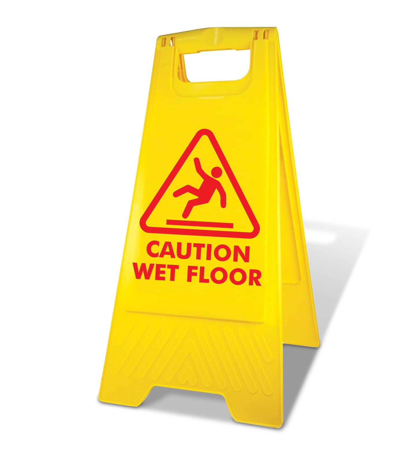 Yellow A-Frame - Caution Wet Floor Red