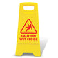 Yellow A-Frame - Caution Wet Floor Red