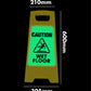 Glow In The Dark - Yellow A-Frame - Wet Floor