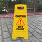 Yellow A-Frame - Caution Wet Paint