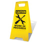 Yellow A-Frame - Caution Work In Progress Symbol