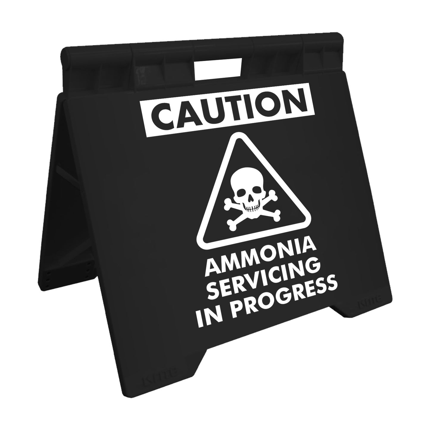 Caution Ammonia Servicing In Progress - Evarite A-Frame Sign