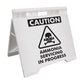 Caution Ammonia Servicing In Progress - Evarite A-Frame Sign