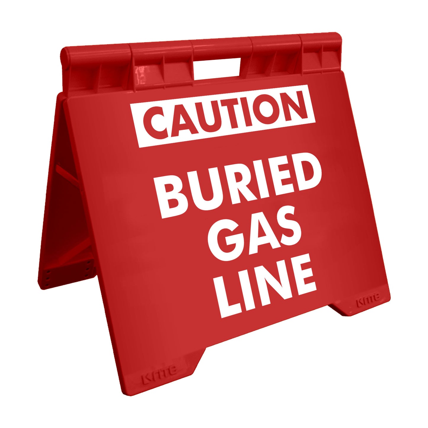 Caution Buried Gas Line - Evarite A-Frame Sign