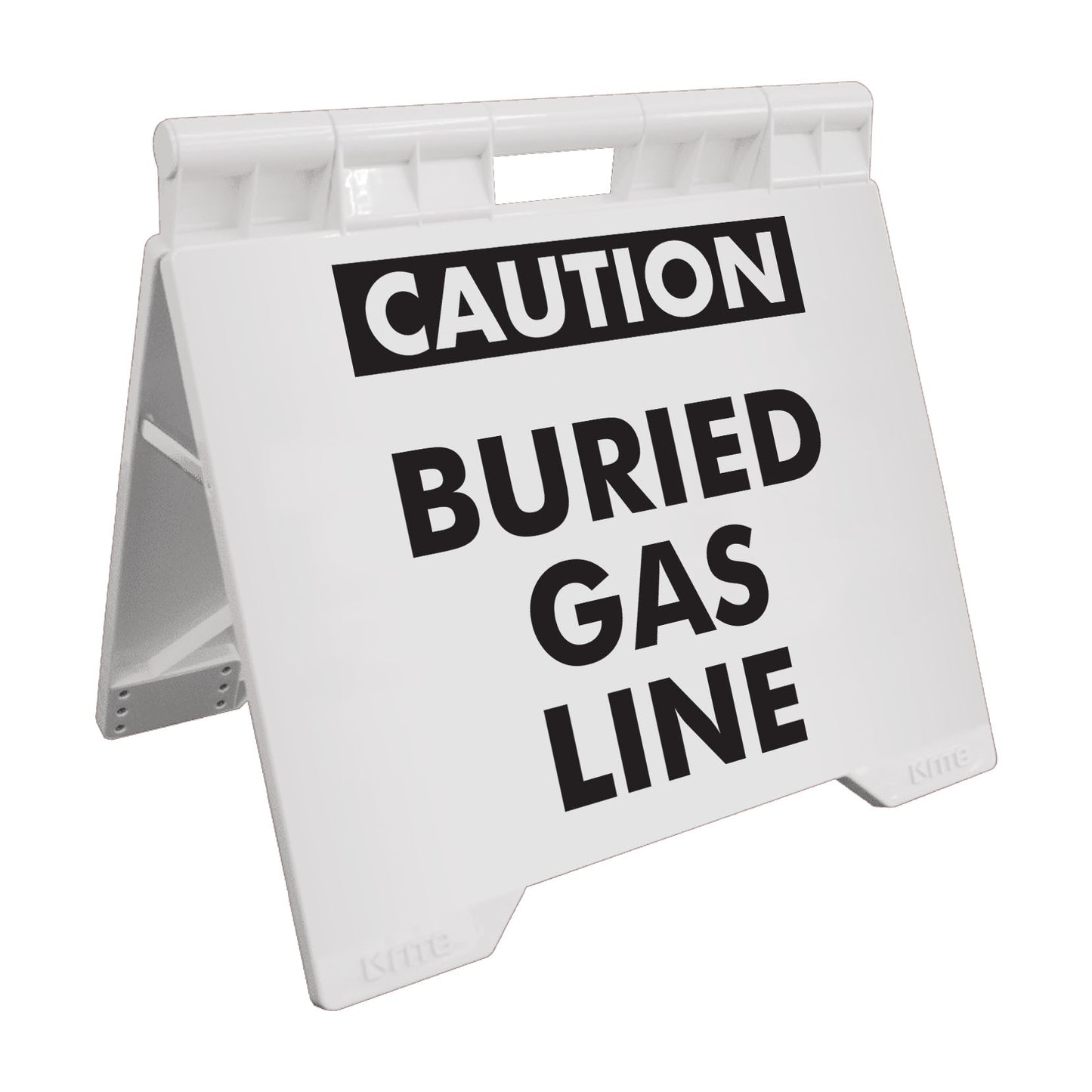 Caution Buried Gas Line - Evarite A-Frame Sign