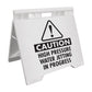 Caution High Pressure Water In Jetting - Evarite A-Frame Sign