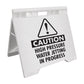 Caution High Pressure Water Jetting In Progress - Evarite A-Frame Sign