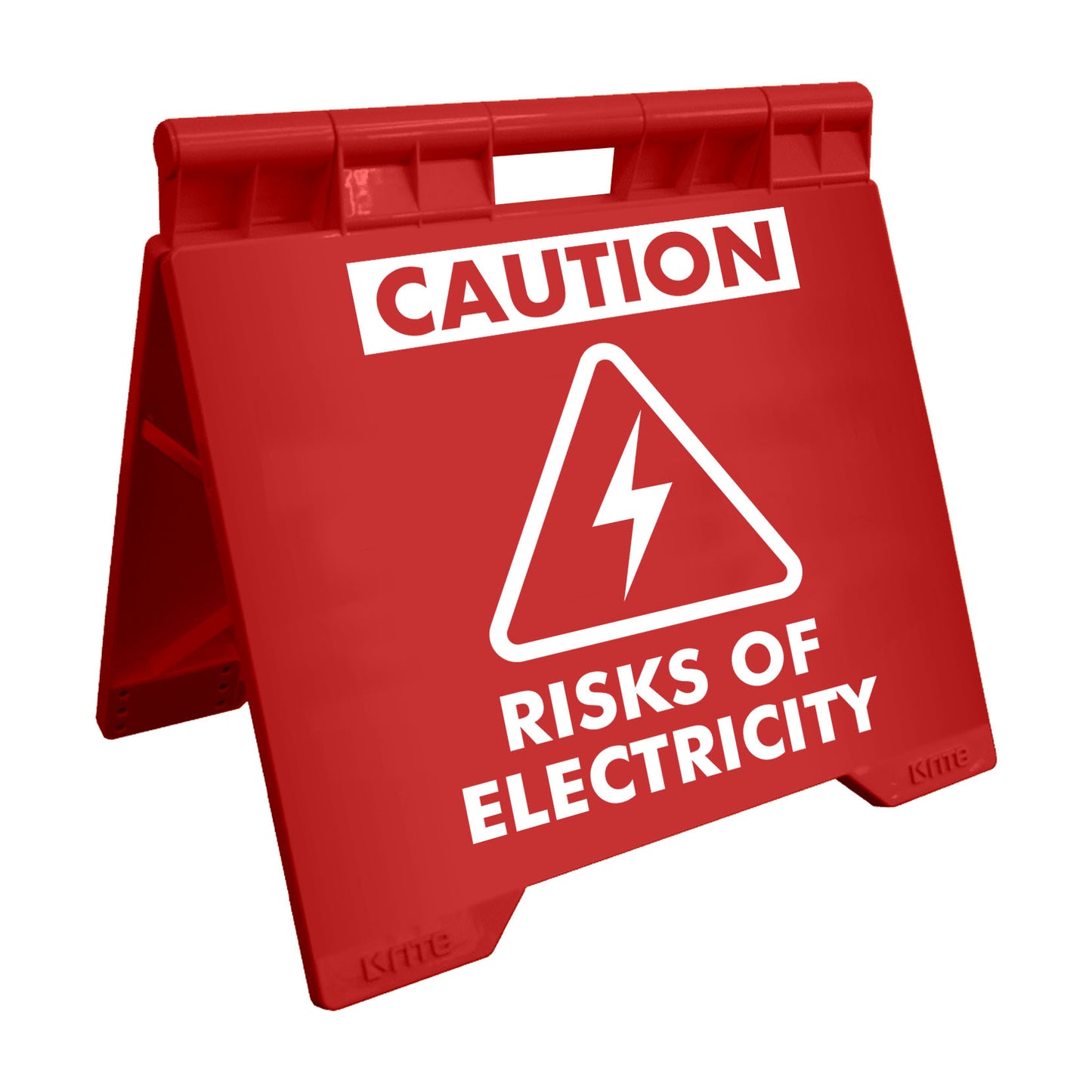 Caution Risk Of Electricity - Evarite A-Frame Sign