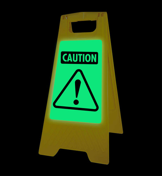 Glow In The Dark - Yellow A-Frame - Caution